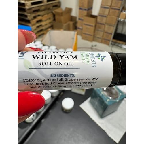 Genesis Wild Yam Root Roll On 10ml ? Organic Wild Yam Root Oil for Women with Chaste Tree, Red Clover & Natural Botanicals ? Non-Scented Topical Wellness Support ? Made in the USA