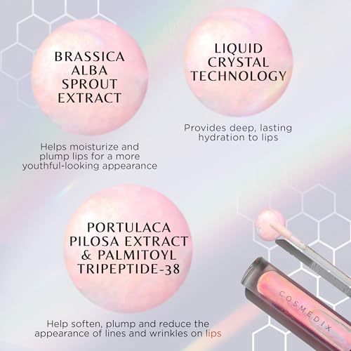 COSMEDIX Lumi Crystal Liquid Crystal Hydrator - Plumping Lip Gloss for Women for Plumped, Luscious & Fuller-Looking Lips - Long-Lasting Moisturizing Lip Filler with High-Shine Finish
