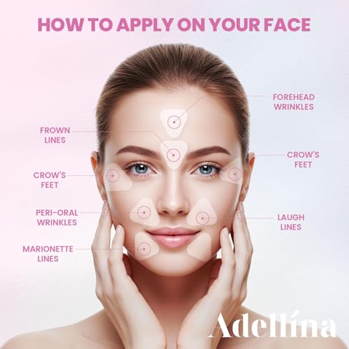 New Anti Facial Wrinkle Patches: Anti Wrinkle Patches Overnight - Smile Line Pathces - Facial Wrinkle Patche for Forehead, Smile Line, Under Eyes (1 Count (Pack of 144))
