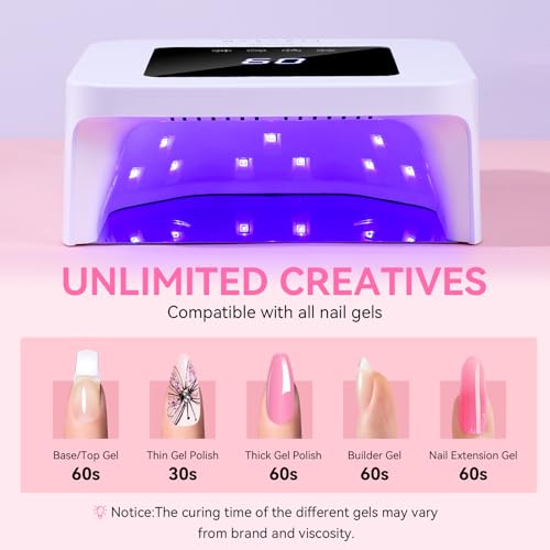 Makartt UV Nail Lamp: 30W Gel LED Light with 4 Timers, LCD Display, Auto Sensor, and Fast Curing for Gel Polish, Professional Nail Dryer for Home and Salon Manicures Pedicure