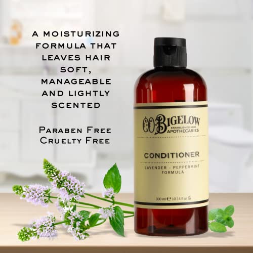 C.O. Bigelow Lavender Peppermint Conditioner, Hydrating Conditioner with Lavender & Peppermint Essential Oils, 10.4 Fl Oz (Pack of 2)