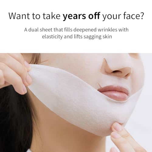 Mediheal Retinol Collagen Ampoule Lifting Mask (4 Counts) for V Line Mask Anti-Aging - Helps Reduce Fine Lines & Wrinkles, and Smoothens Skin