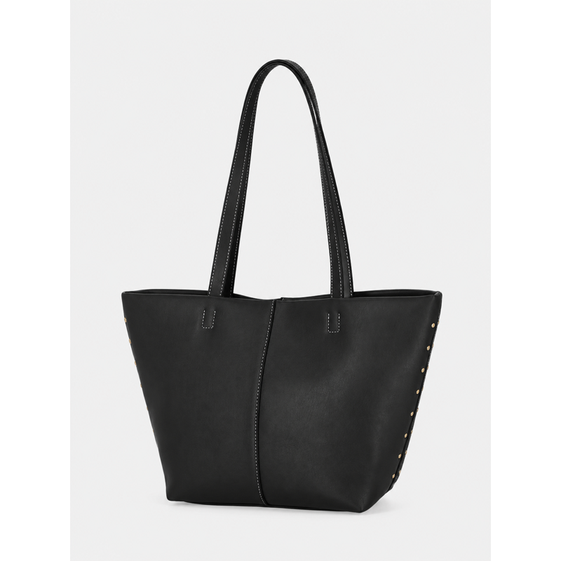 Stylish Large Tote Handbag with Grommet Detail and Recycled Lining