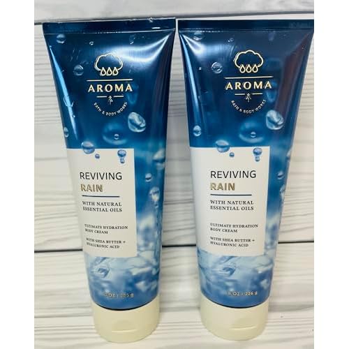 Bath & Body Works Reviving Rain Ultimate Hydration Body Cream 8 Ounces Pack of 2