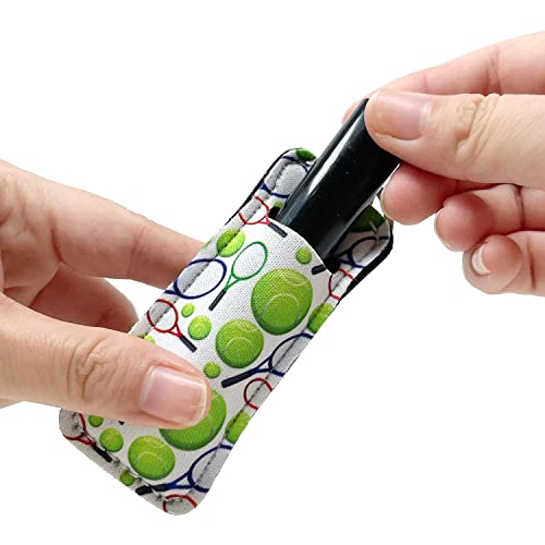 allydrew 10 Pack Chapstick Holder Keychain with 10 Pieces Metal Clasps