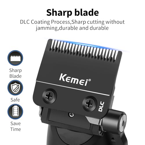 KEMEI Professional Hair Clippers for Men, Cordless Hair Cutting Kits£¬Rechargeable Hair & Beard Trimmer Barber Clippers, KM-1858