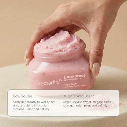 Sugar Body Scrub 8 oz, Moisturizing and Exfoliating Scrub for Nourishing Essential Body Care, Gift For Her (Sugar Crush)