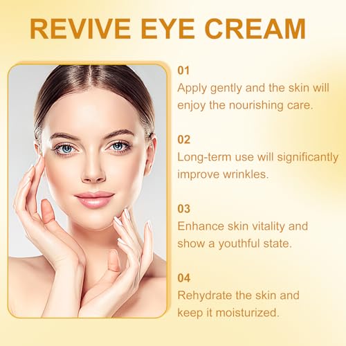 2PCS Revive Eye Cream,Revive Eye Cream with Retinol Peptide,Reduces Wrinkles Firming & Hydrating EyeCream for All Skin Types