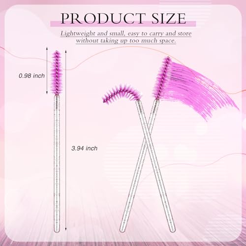 Skylety 1000 Pcs Disposable Mascara Wands Bulk Mascara Eyelash Brush Makeup Applicator Eyelash Wands for Eye Lash Extension, Eyebrow Comb, 3.9 x 0.2 x 0.3 Inch (Purplish Red)