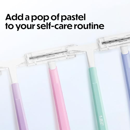 BIC Silky Touch Women's Disposable Razors; With 2 Blades; Pretty Pastel Razor Handles; 10 Count Value Pack of Shaving Razors