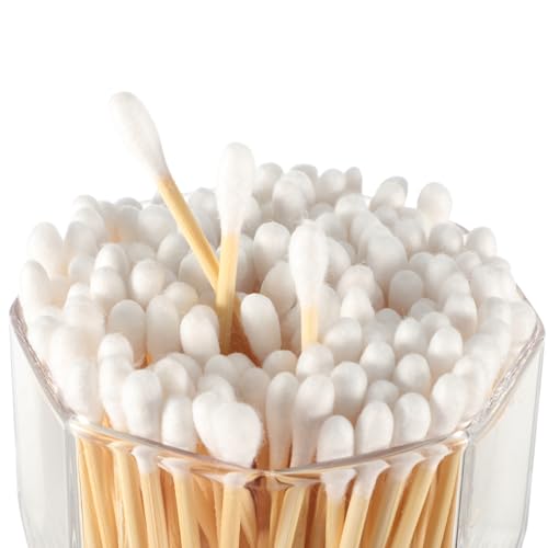 Demissle 240 Pack Cotton Swabs Travel Size, 10 Pcs Per Pack Individually Wrapped Cotton Swab Double Tipped Wooden Sticks for Ear Make up Hotel Toiletries Essentials Supplies