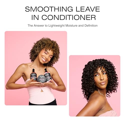tgin Rose Water Smoothing Leave In Conditioner ? Lightweight Moisture Hair Conditioner for Curly, Coily & Wavy locks ? Curly Hair Products Hydrates that Detangles & Defines Without Buildup ? 13 Oz