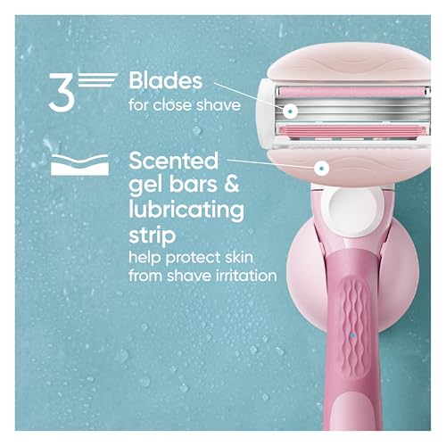 Gillette Venus ComfortGlide White Tea Women's Razor Blades,3-Blade Razor Refills,Holiday Gifts for Women,6 Count (Pack of 2)