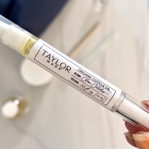 TAYLOR MADE Polish Cuticle Oil ? 100% Organic Cuticle Oil | Paraben-free | Non-toxic | Safe for All Ages | Results in less than 2 weeks | Infused with orchid oil | Nail Oil (Bottle & 2 Pens)