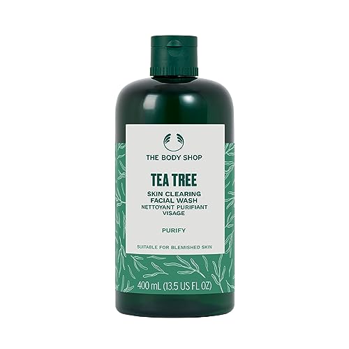 The Body Shop Tea Tree Skin Clearing Facial Wash - Purifying For Blemished Skin - Vegan - 13.5 Fl Oz