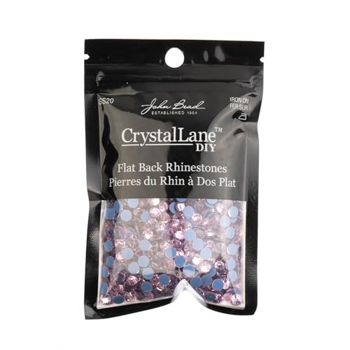 Flat Back Hotfix Rhinestones, ss20 (4.7mm), Light Pink 1440pcs