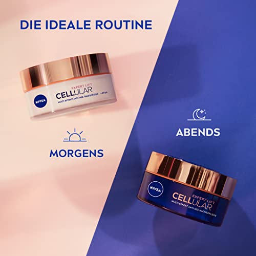 NIVEA Cellular Expert Lift Advanced Firming Day & Night Facial Cream Collection with Bakuchiol and Multi-Layer Hyaluronic Hydration for Mature Skin, Smoothing and Nourishing Anti-Age Duo, 2 ¡¿ 50 ml