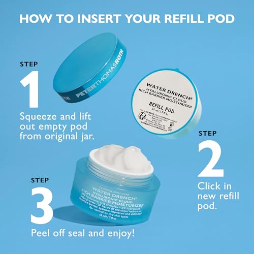 Peter Thomas Roth | Water Drench¢ç Hyaluronic Cloud Rich Barrier Moisturizer | Hyaluronic Acid Barrier Cream For Dry Skin, Fragrance-Free