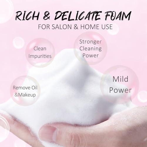 EMEDA Lash Shampoo Kit 2.02 fl oz Lash Cleaning Kit with Rechargeable Fan Dryer/Brush/Rinse Bottle, Oil-free Cleanser Wash for Extensions & Clusters & Natural Eyelashes, Cleaner for Eyelash Care