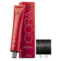 Schwarzkopf Professional Igora Royal Permanent Color Creme, 3-0, Dark Brown, 60 Gram