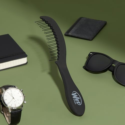 Wet Brush Men's Detangling Comb, Black, Wide Tooth Comb for Dry & Wet Hair, Ultra-Soft IntelliFlex Bristles, Men's Detangler, All Lengths, Everyday Hair Care Routine