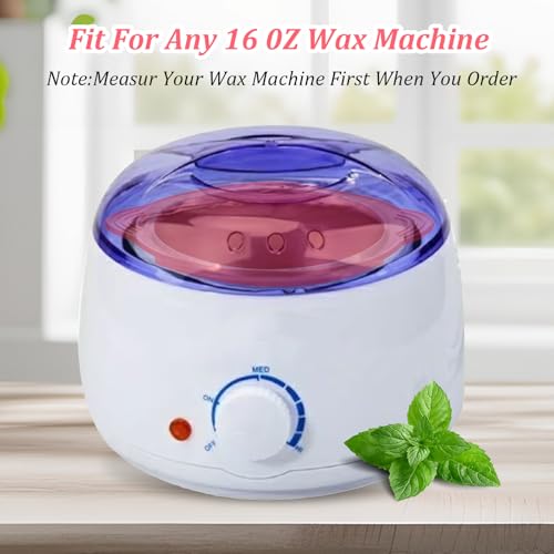 cobee 2 Pcs Silicone Wax Pot Liners, Silicone Wax Warmer Liner Non stick Wax Bowl for Wax Warmer Wax Melt Warmer with 2 Pcs Wax Spatula Sticks for Hair Removal Compatible with 16 oz Waxing Kit