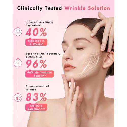 Forehead Wrinkle Patches & Smile Line Patches, Overnight Facial Wrinkle Treatment with Hyaluronic Acid, Aloe, Collagen & Vitamin E to Lift Smile Lines for Women 36pcs