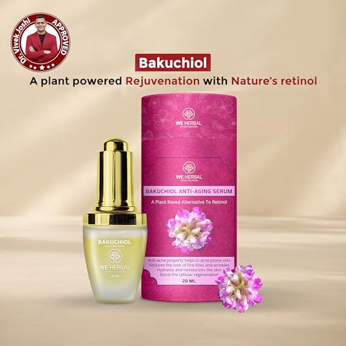 Bakuchiol Anti-Ageing Serum | Natural Retinol Alternative with Rosehip & Almond Oil | Treats Acne-Causing Bacteria & Pimples | No Chemicals or Fragrance | 20ml