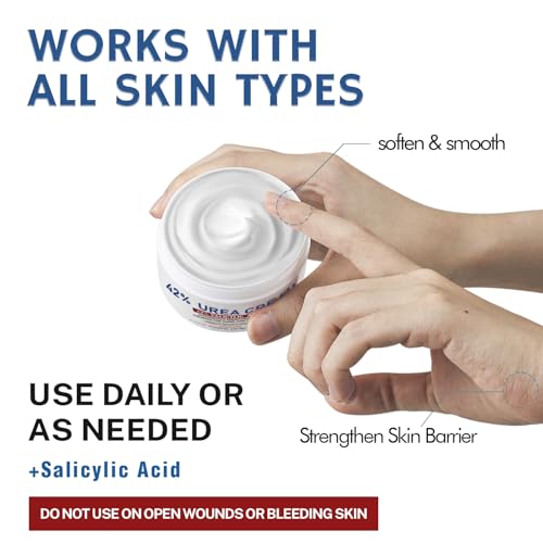 OUKEYA Urea Cream 42% plus Salicylic Acid 2%, Intensive Moisturizer for Dry, Rough Feet and Hands, Deep Hydration, Gentle Exfoliation, Pack of 4