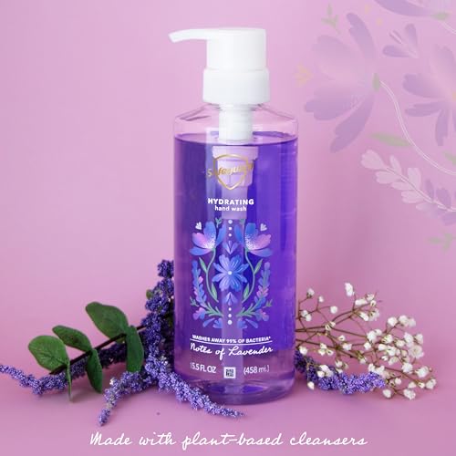 Safeguard Liquid Hand Soap, Micellar Deep Cleansing, Washes Away 99% Bacteria, Made with Natural Moisturizers, Enriched with Skin Conditioners, PH Balanced, Lavender Scent 15.5 oz (Pack of 4)