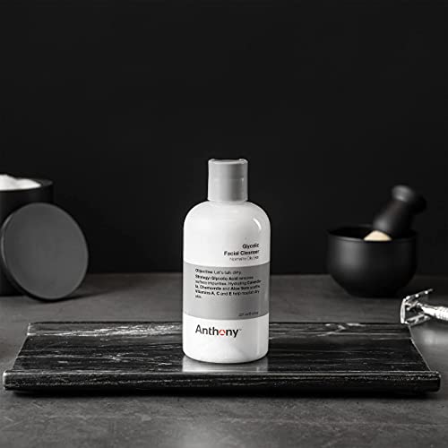 Anthony Glycolic Facial Cleanser, Normal to Oily Skin 8 Fl Oz, and Anthony Facial Scrub, 8 Fl Oz