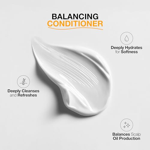 GK HAIR Balancing Conditioner and Moisturizing Shampoo (300ml) for Color Treated, Dry, Damaged, Curly, Frizzy, and Thinning Hair