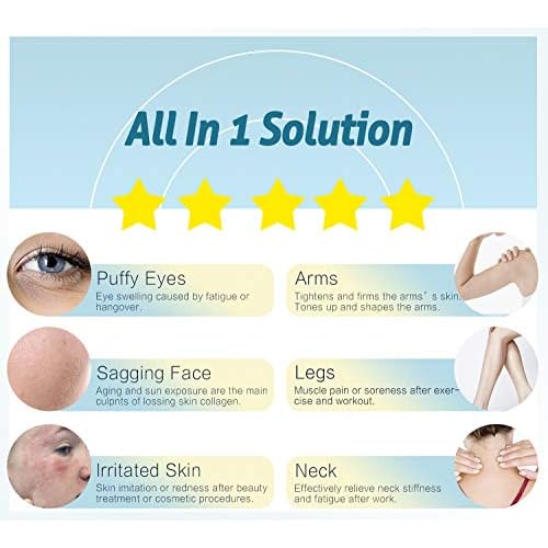 ESARORA Ice Roller for Face & Eye, Puffiness, Migraine, Pain Relief and Minor Injury, Skin Care Products with 2 Roller (Plastic & Stainless Steel)