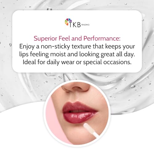 TKB Color Changing Versagel Lip Gloss Base| Clear to Pink| Vegan, Cruelty-Free, Long-Lasting| DIY Customizable with Pigments, Glitters| Made in USA (8 Ounce (Pack of 1))