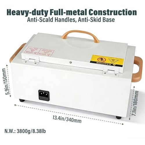 2.0L 220¡ÆC 428¢µ High Temperature Autoclave Sterilizer, Dry Heat Nail Sterilizer Machine with Timer for Nail Tools Esthetician Barber's Tools, 110V, CH-360T