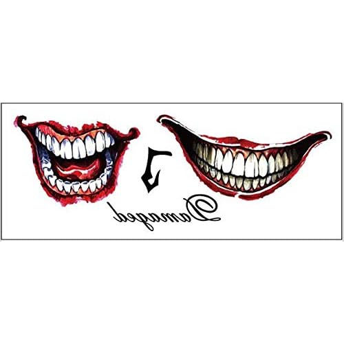DaLin Face & Hand Temporary Tattoos for Costume Accessories and Parties