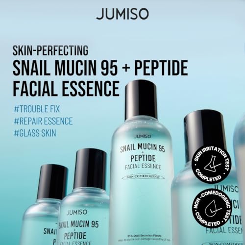 Snail Mucin 95 + Peptide Essence - Advanced Skin Repair Serum for Acne-Prone & Sun-Damaged Skin, Non-Comedogenic Facial Moisturizer with 5-Peptide Complex, Fragrance-Free, Slow-Aging, 4.73 fl.oz.