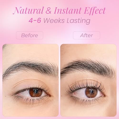 Libeauty Lash Lift Kit with Upgraded Glue Balm, Brow Lamination Kit, Professional Eyelash Curling & Perm, Suitable for Salon & Home Use