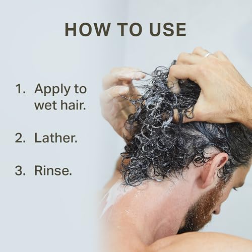 Barrel & Oak Mint & Eucalyptus Charcoal Shampoo for Men, Cleansing Men¡¯s Shampoo with Botanical Extracts & Essential Oils, Scalp Care, Vegan Hair Care Essentials, 16 oz