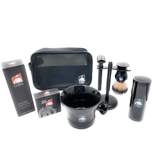 Parker 48R Heavyweight 3-Piece Double Edge Razor ? Matte Gold Finish with 5 Premium Platinum Double Edge Razor Blades - Delivers a Barber Shop Quality Shave