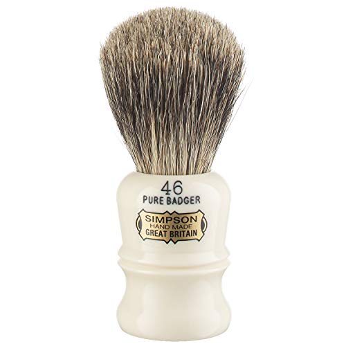 Simpson Berkeley 46 Pure Badger Shaving Brush - Handmade British Shaving Brush for Men - Premium Quality by Simpson Shaving Brushes (Berkeley 46 Pure Badger)