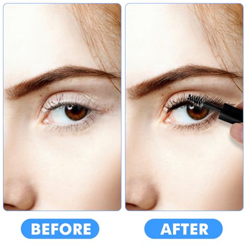 27Pcs Empty Mascara Tubes with Wand Mini 3ml Empty Mascara Bottles with Brush Rubber Inserts Small Sample Size Eyelash Growth packing Tube Container for Travel(Black)