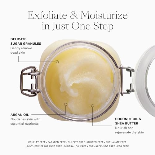 Josie Maran Body Care Trio Gift Set - 3-Piece Kit Includes EveryBODY Wash, Whipped Argan Body Butter & Sugar Balm Body Scrub - Exfoliates, Cleanses & Nourishes Skin - Vanilla Fig (3 Count)