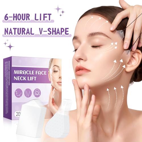Neck Lift Tape Face Lift Tape 200PCS Face Tape Neck Tape Lifting Invisible Face Tape Lifting Invisible Bands Instant Facelift Tape for Wrinkles, Double Chin, and Sagging Skin (1)