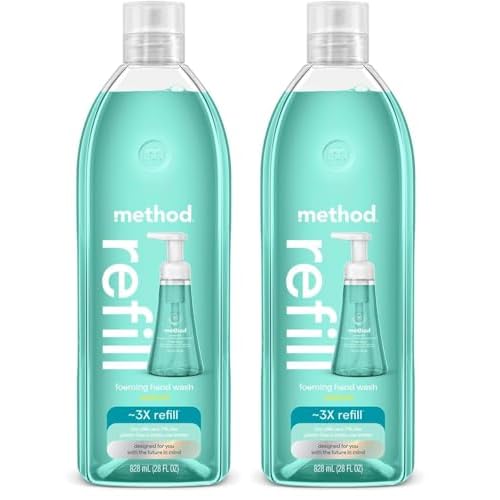 Method Foaming Hand Soap, Refill, Waterfall, 28 oz (Packaging May Vary) (Pack of 2)