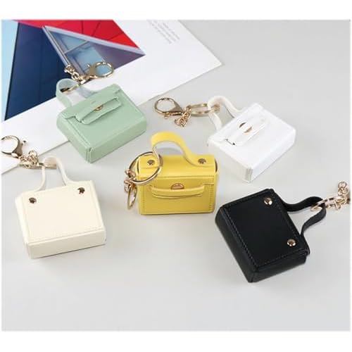 6 Pack Mini Makeup Bag Keychains Small Backpack Keyrings Cute Coin Purse PU Leather Lipstick Bag Card Holder Data Cable Organizer Fashion Bag Pendant Charms Accessories for Women Girls