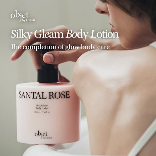 Objet Silky Gleam Body Lotion ? Botanical Plant Oils & Butters with Niacinamide and Vitamin C&E, Deep Barrier Hydration, 24H Glow and Smooth Firm Skin?Premium Korean Body Care, Glowing Orchard (450ml)