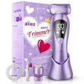 Cordless Electric Razors for Women: Rechargeable Painless Bikini Trimmer for Body Hair - IPX7 Waterproof Shaver with LED Display for Face/Underarm/Leg Deep Purple