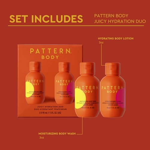 PATTERN Beauty by Tracee Ellis Ross Mini Juicy Hydration Body Duo, 2 piece set, 3 fl. oz. body lotion and 3 fl. oz. body wash