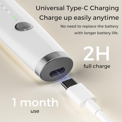 Sonic Dermaplane Razor for Women Face, Smooth Exfoliation & Peach Fuzz Facial Hair Removal, Edge Technology with LED Light, 3 Speeds Rechargeable Dermaplaning Tool with 3 Replacement Blades, White